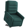Sillón eléctrico reclinable elevable de tela verde oscuro 2
