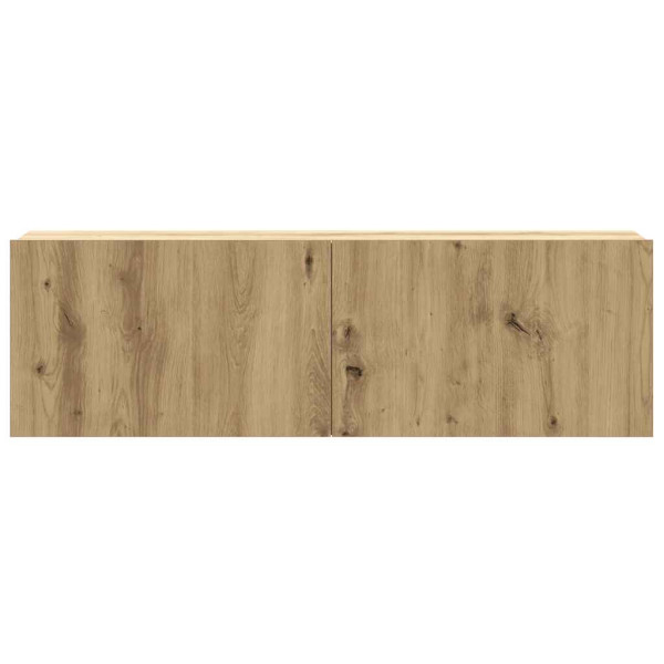 Mueble para TV de pared madera contrachapada artesanal 2 piezas M 5