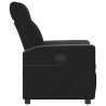 Sillón reclinable de tela negro 4