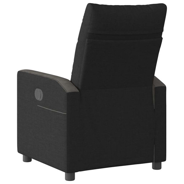 Sillón reclinable de tela negro M 5