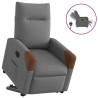 Sillón eléctrico reclinable elevable de tela gris oscuro 1