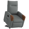 Sillón eléctrico reclinable elevable de tela gris oscuro 3