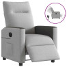 Sillón reclinable eléctrico de tela gris nube 1