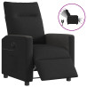 Sillón reclinable eléctrico de tela negro 1