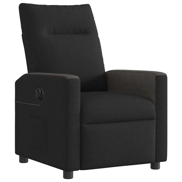 Sillón reclinable eléctrico de tela negro M 4