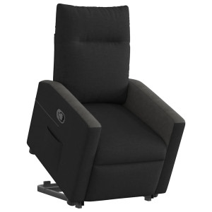 Sillón reclinable elevable tela negro H