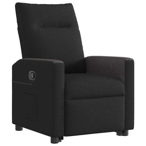 Sillón reclinable elevable tela negro M 4