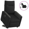 Sillón eléctrico reclinable elevable de tela negro 1