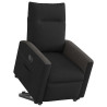 Sillón eléctrico reclinable elevable de tela negro 2