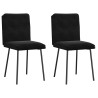 Cadeiras de jantar 2 pcs veludo preto 1