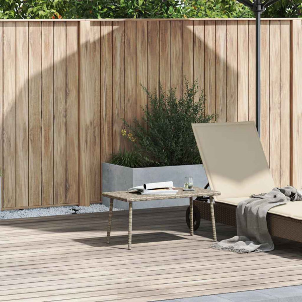 Mesa de centro de jardim retangular 80x40x37 cm vime PE M 2