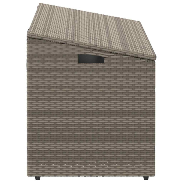 Caja de almacenaje de jardín ratán sintético gris 110x50x58 cm M 5