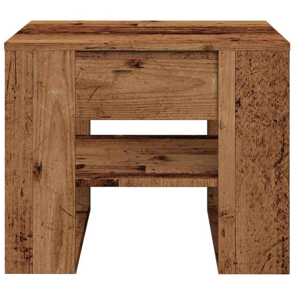 Mesa de centro madera de ingeniería madera antigua 55.5x55x45cm M 4