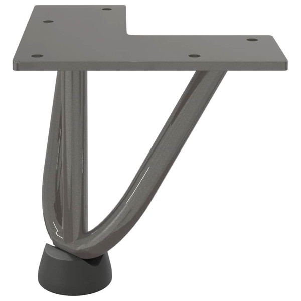 Pernas de grampo para mesa de centro 4 peças Aço natural 10 cm Aço maciço M 5