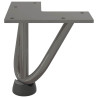 Pernas de grampo para mesa de centro 4 peças Aço natural 10 cm Aço maciço 5