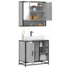 Set de muebles de baño 2 pzas madera contrachapada gris sonoma 1