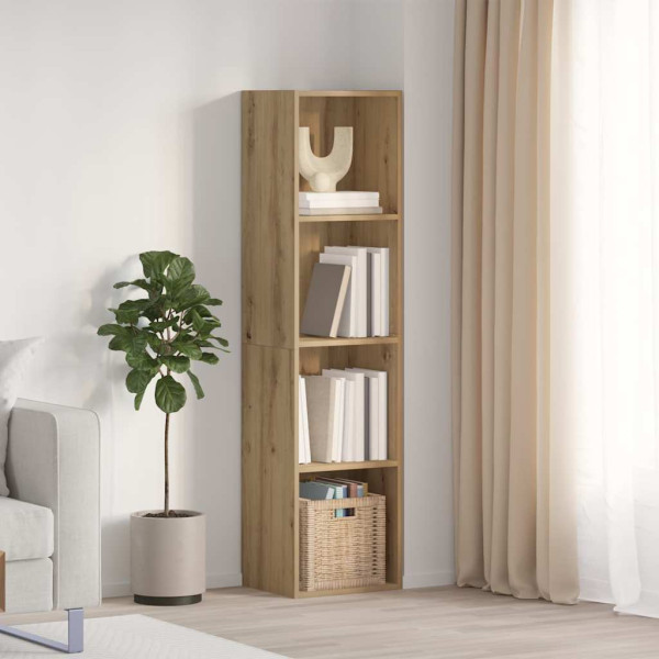 Mueble TV/Librería madera vieja 36x30x143cm madera ingeniería D