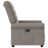 Sillón reclinable de tela gris taupe 4