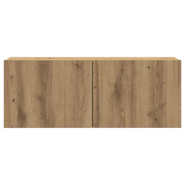 Mueble para TV de pared madera contrachapada artesanal 7 piezas M 5