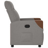 Sillón reclinable de tela gris taupe 4
