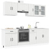 Mueble cocina Kalmar blanco de alto brillo 8 pzas 1