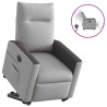 Sillón eléctrico reclinable elevable de tela gris nube 1