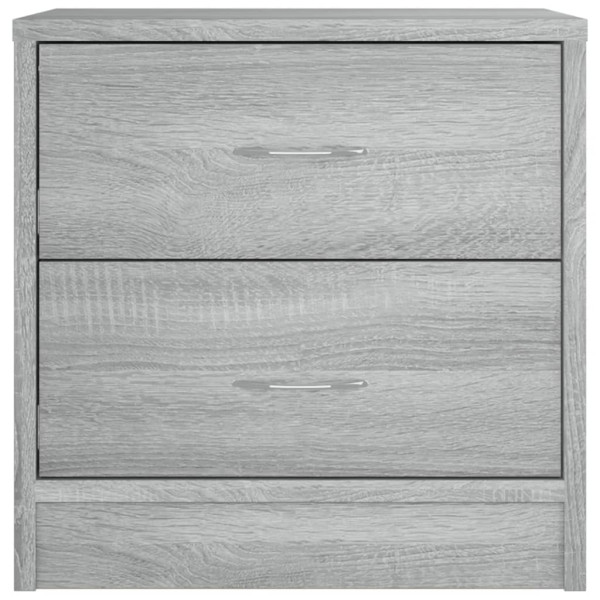 Mesa cabeceira 2pcs 40x30x40cm derivado madeira cinzento sonoma M 4