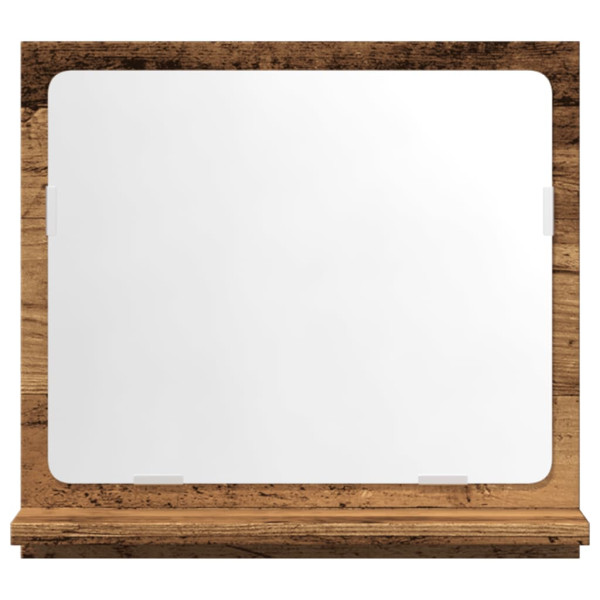 Espejo mueble de baño madera ingeniería envejecida 40x11x37 cm M 4