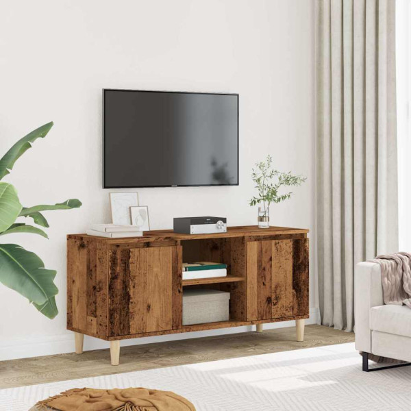 Mueble de TV madera ingeniería madera envejecida 102x35x50 cm M 3