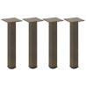 Pés para mesa de centro 4 peças aço natural 42-44 cm aço 2