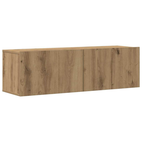 Mueble para TV de pared madera contrachapada artesanal 7 piezas M 4