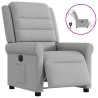Sillón reclinable eléctrico de tela gris nube 1