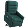 Sillón reclinable elevable tela verde oscuro 2