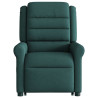 Sillón reclinable elevable tela verde oscuro 5