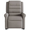 Sillón eléctrico reclinable elevable de tela gris taupe 5