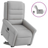 Sillón eléctrico reclinable elevable de tela gris nube 1