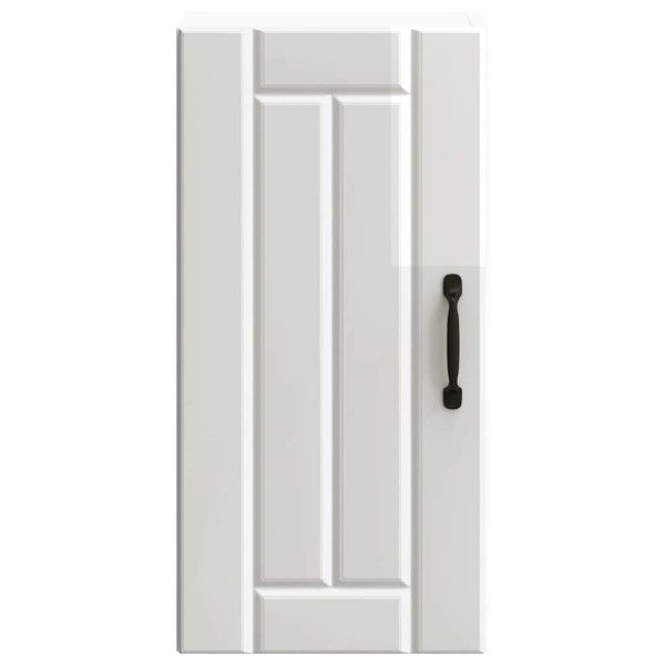 Armário de parede da cozinha Lucca madeira branco brilhante M 4