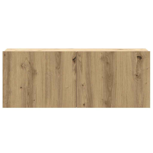 Mueble para TV de pared madera contrachapada artesanal 6 piezas M 5