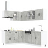 Mueble cocina Lucca gris hormigón 11 pzas madera contrachapada 1