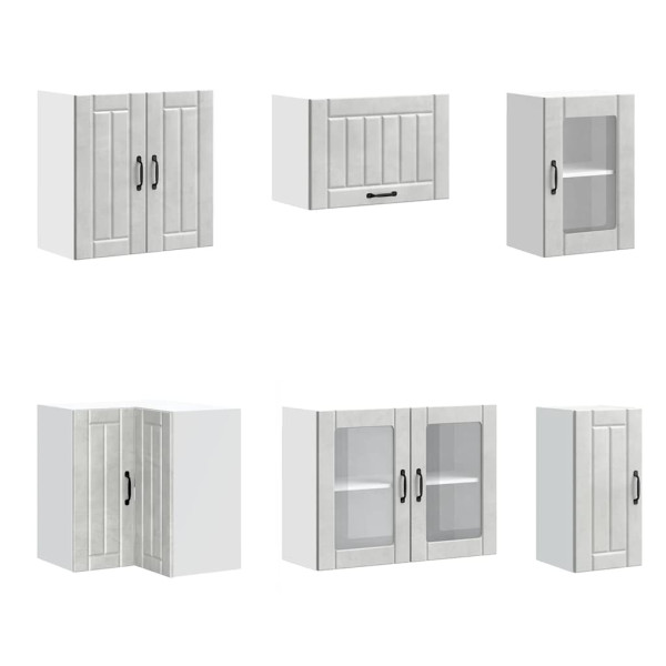 Mueble cocina Lucca gris hormigón 11 pzas madera contrachapada M 5