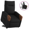 Sillón reclinable elevable tela negro 1
