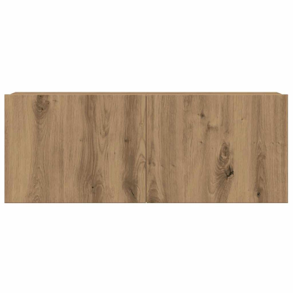 Mueble para TV de pared madera contrachapada artesanal 4 piezas M 5