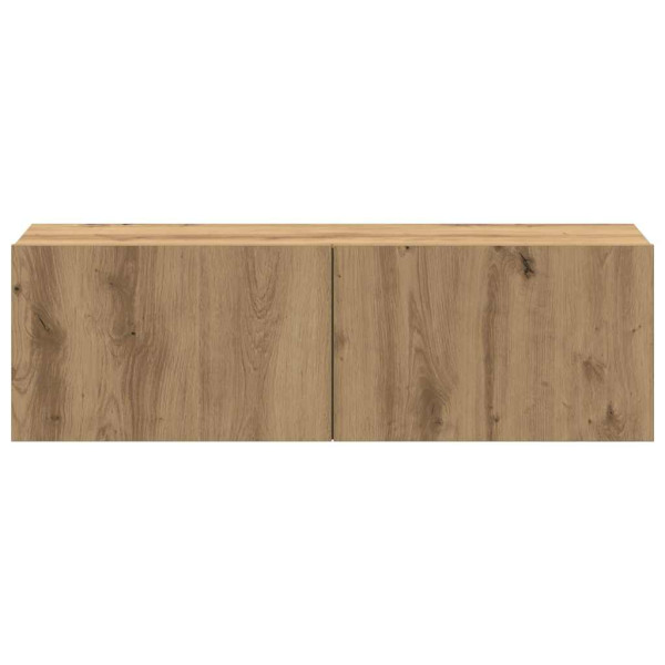 Mueble para TV de pared madera contrachapada artesanal 4 piezas M 5