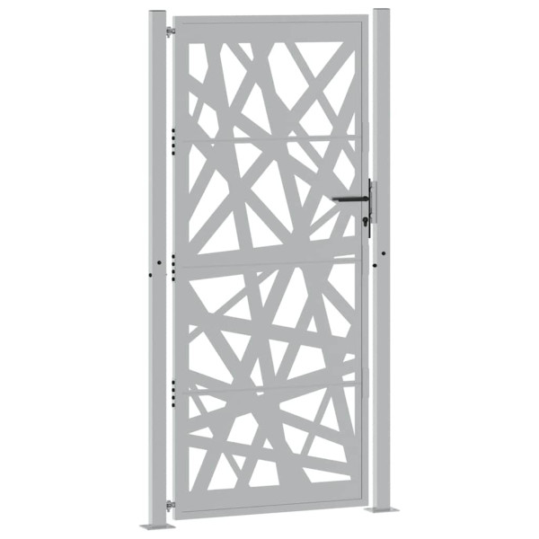 Portão de jardim 105x205 cm design de luz de aço resistente M 3