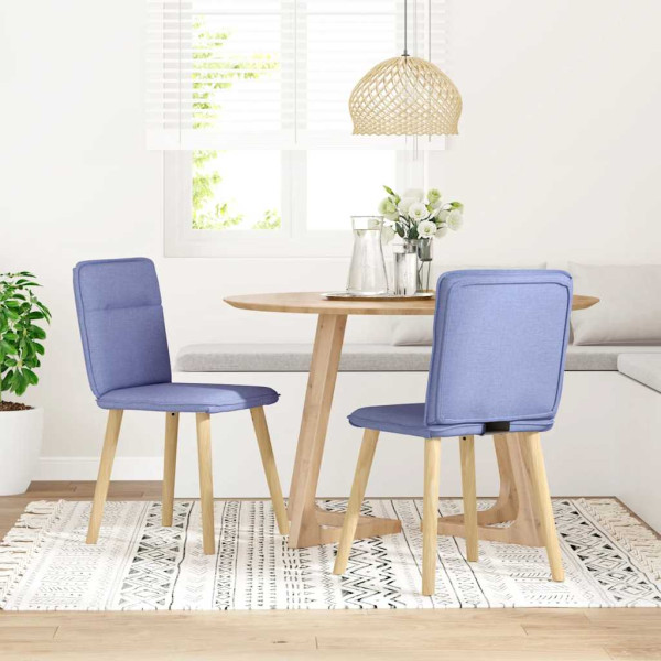 Sillas de comedor 2 uds tela azul jeans M 2