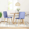 Sillas de comedor 2 uds tela azul jeans 2