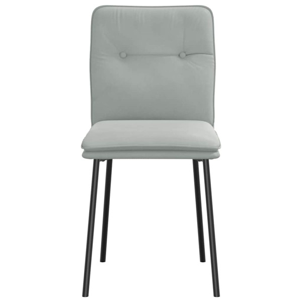 Sillas de comedor 2 unidades terciopelo gris claro M 4