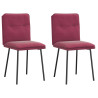 Cadeiras de jantar 2 pcs veludo vermelho tinto 1