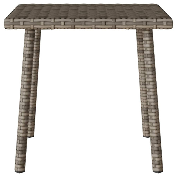 Mesa centro jardín rectangular gris 40x40x37cm ratán sintético M 4
