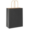 Bolsas de papel kraft con asas 250 uds negra 18x8x22 cm 4